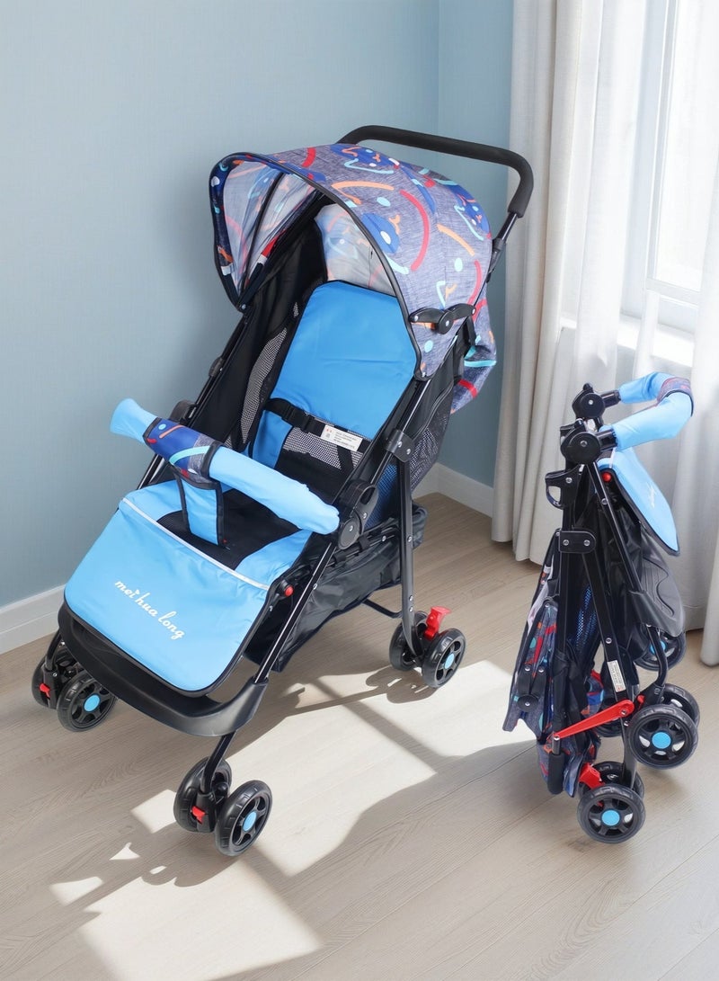 Foldable Ultra Lightweight Travel Stroller with Multi Position Reclining Seat Adjustable Canopy Foldable Storage Basket NO.1102 - Image 1